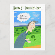 Tarjeta postal del día de San Patricio Suerte irla