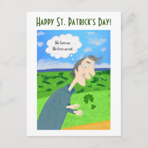 Tarjeta postal del día de San Patricio Suerte irla