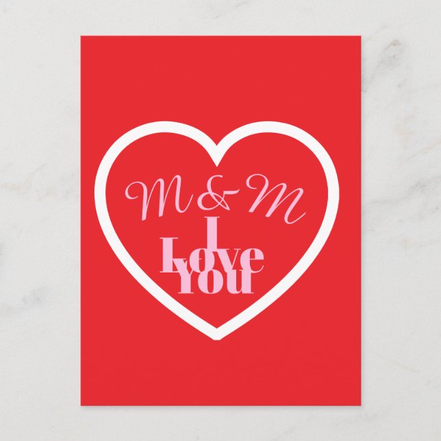 Tarjeta postal del día de San Valentín (Anverso)