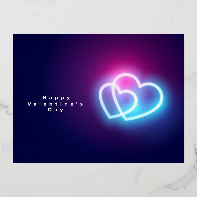 Tarjeta postal del día de San Valentín con corazon (Anverso)