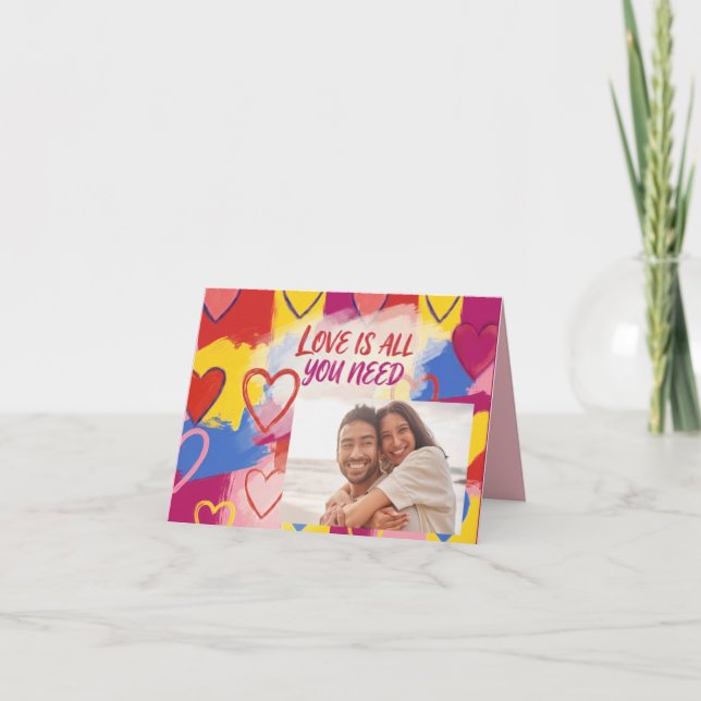 Tarjeta postal del Día de San Valentín con estilo  (Anverso)