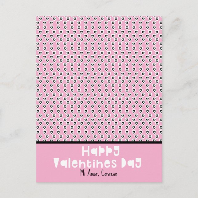 Tarjeta postal del día de San Valentín de corazone (Anverso)