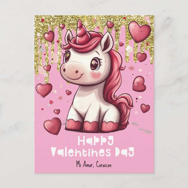 Tarjeta postal del día de San Valentín de corazone (Anverso)