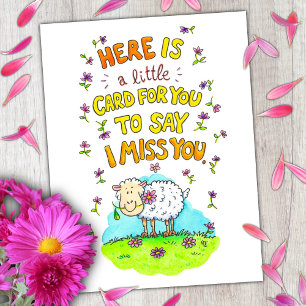 Tarjeta postal del Día de San Valentín de ovejas l
