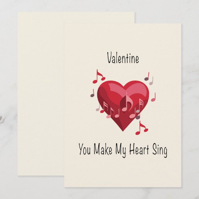 Tarjeta postal del día de San Valentín que hace ca (Anverso / Reverso)