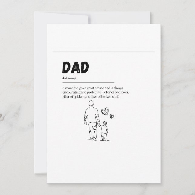 Tarjeta postal del Día del Padre (Anverso)
