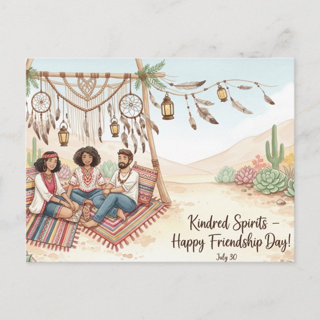 Tarjeta postal del Día Internacional de la Amistad (Anverso)