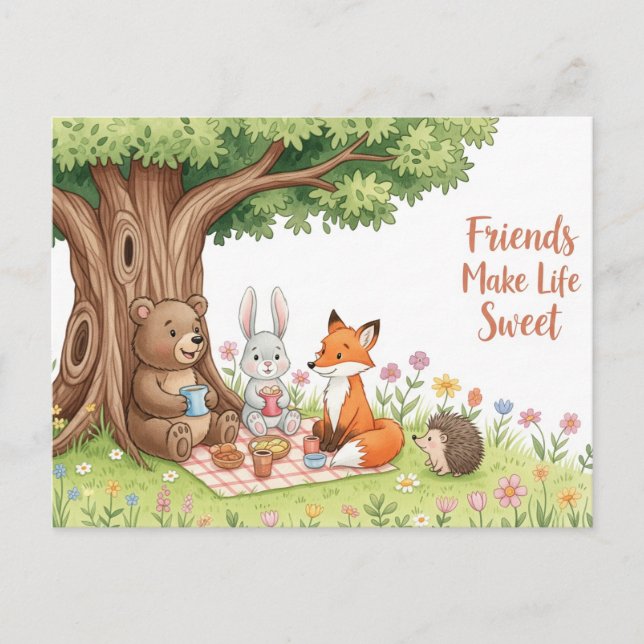 Tarjeta postal del Día Internacional de la Amistad (Anverso)