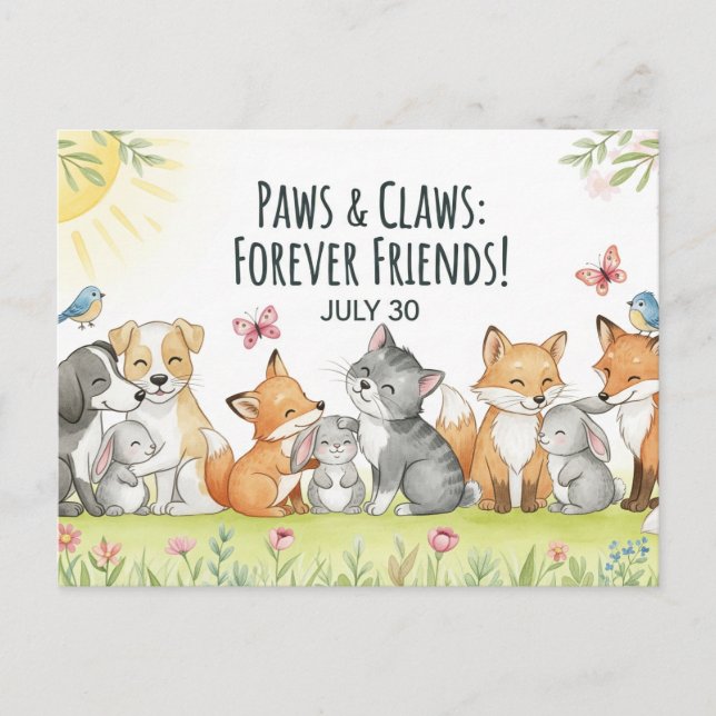 Tarjeta postal del Día Internacional de la Amistad (Anverso)