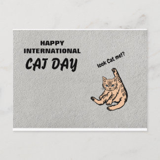 Tarjeta postal del Día Internacional del Gato Feli