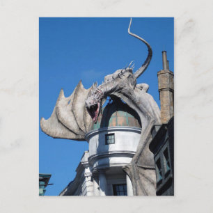 Tarjeta postal del dragón de fantasía