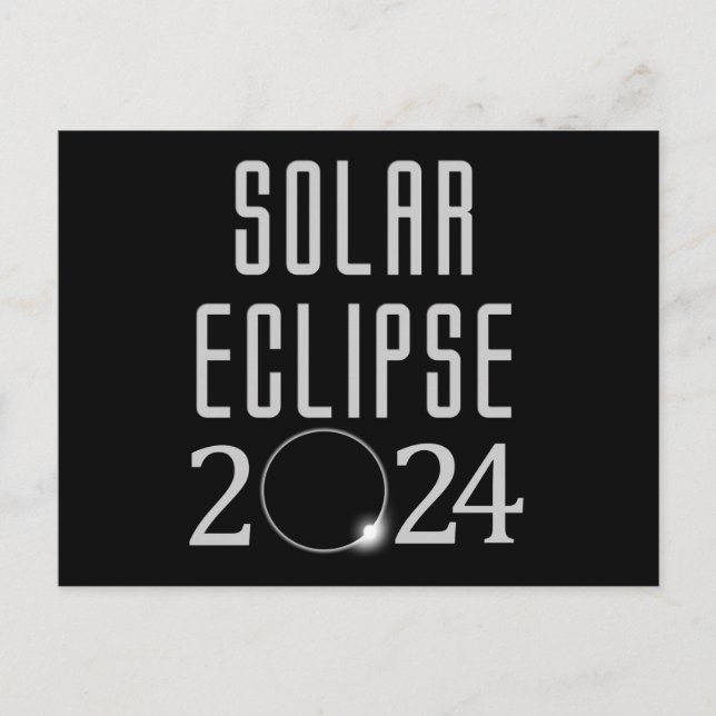 Tarjeta Postal del Eclipse Solar 2024  (Anverso)