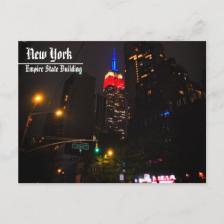 Tarjeta postal del Empire State y Washington Squar