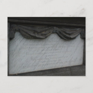 Tarjeta postal del epitafio de Thaddeus Stevens.