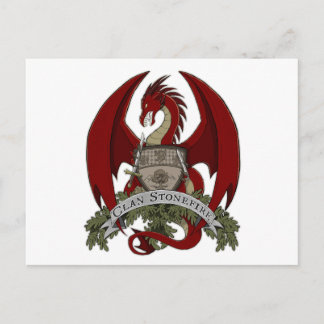 Tarjeta postal del Escudo Clan Stonefire (Dragón R