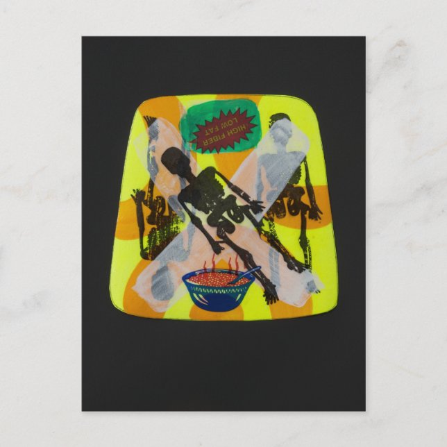 tarjeta postal del esqueleto de la hambruna (Anverso)