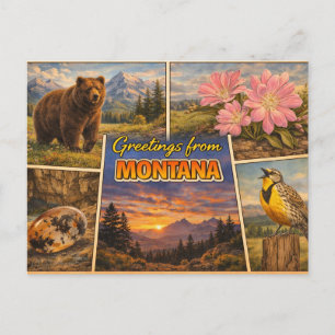 Tarjeta postal del estado de Montana