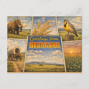 Tarjeta postal del estado de Nebraska