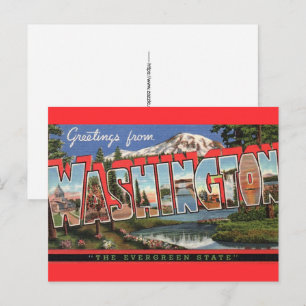 Tarjeta postal del estado de Washington