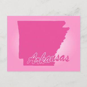 Tarjeta postal del estado rosa de Arkansas