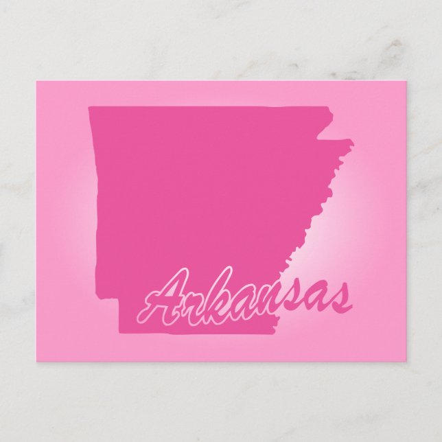 Tarjeta postal del estado rosa de Arkansas (Anverso)