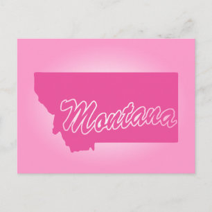 Tarjeta postal del estado rosa Montana