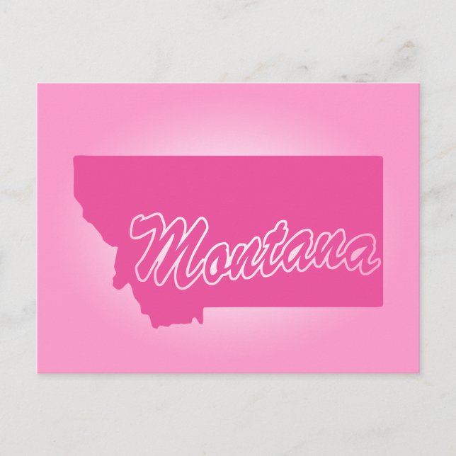 Tarjeta postal del estado rosa Montana (Anverso)