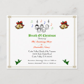 Tarjeta postal del evento de Navidad