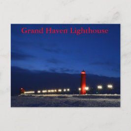 Tarjeta postal del faro de Grand Haven
