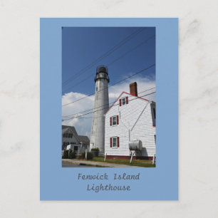 Tarjeta postal del faro de la isla Fenwick
