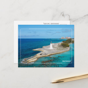Tarjeta postal del faro de Nassau Bahamas