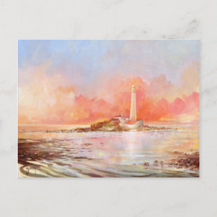 Tarjeta postal del faro de St Marys