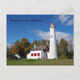 Tarjeta postal del faro de Sturgeon Point