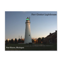 Tarjeta postal del faro Fort Gratiot