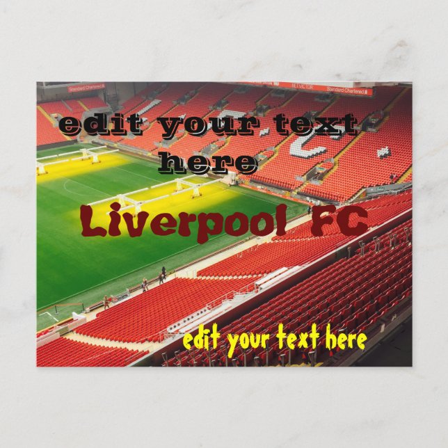 tarjeta postal del fc liverpool (Anverso)
