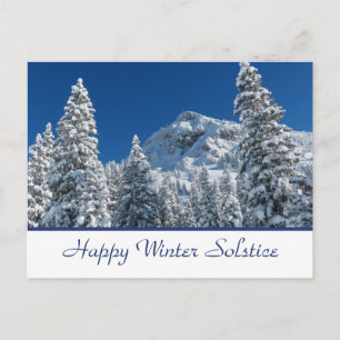 Tarjeta postal del feliz solsticio de invierno