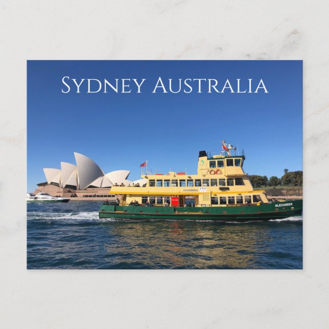 tarjeta postal del ferry de la casa de la ópera de (Anverso)
