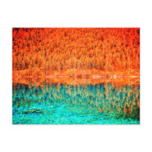 Tarjeta postal del follaje otoñal