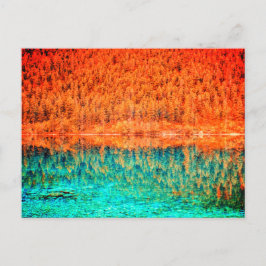 Tarjeta postal del follaje otoñal