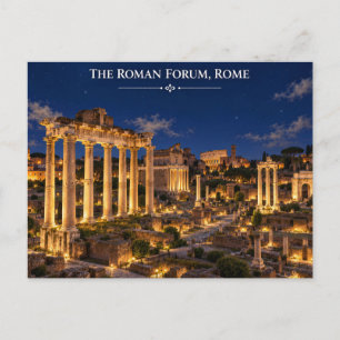 Tarjeta postal del Foro Romano de Roma Italia