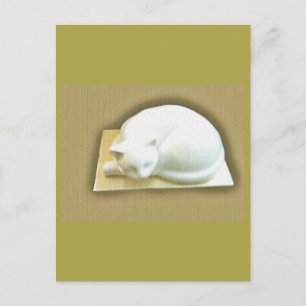 Tarjeta postal del gato en caja de oro II