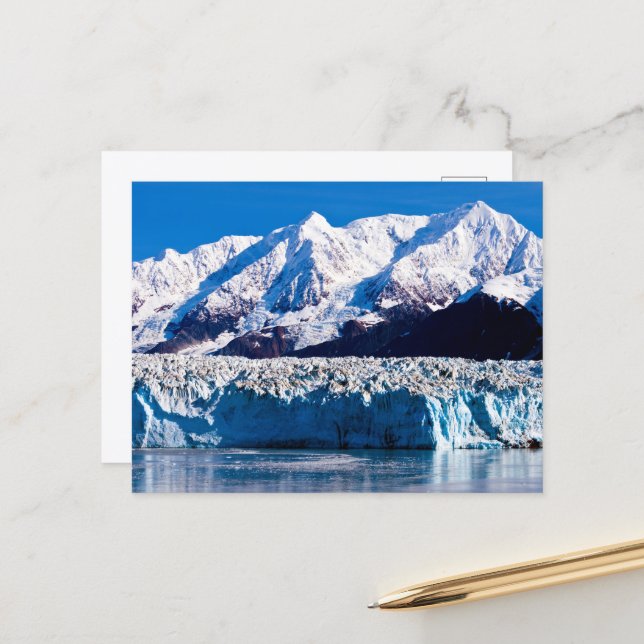 Tarjeta postal del glaciar Hubbard, Alaska (Anverso/Reverso In Situ)