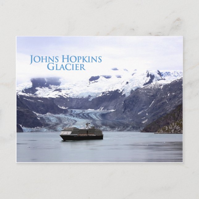 Tarjeta postal del glaciar Johns Hopkins (Anverso)