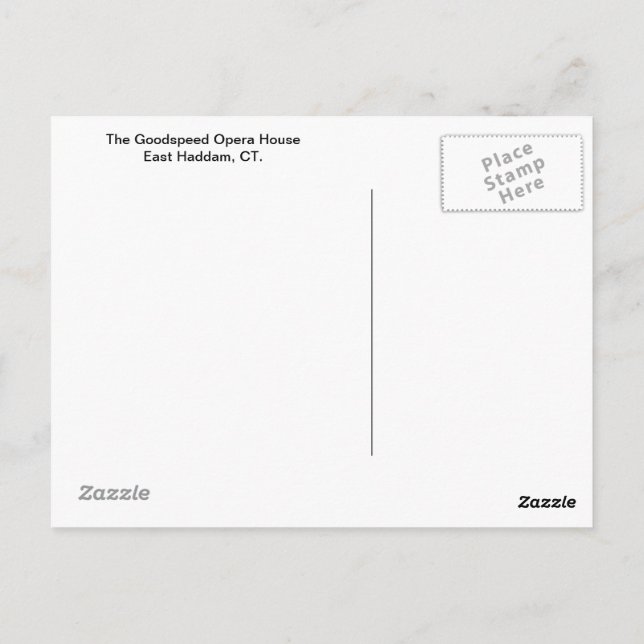 Tarjeta postal del Goodspeed Opera House (Reverso)