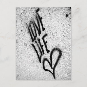 Tarjeta postal del graffiti de Love Life