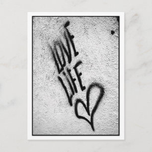 Tarjeta postal del graffiti de Love Life