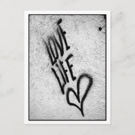 Tarjeta postal del graffiti de Love Life
