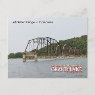 Tarjeta postal del Gran Lago Oklahoma puente inaca