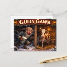 Tarjeta postal del Gully Gawk islandés Yule Lad