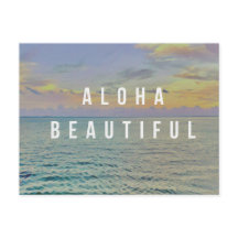 Tarjeta postal del hermoso mar de Haena Aloha